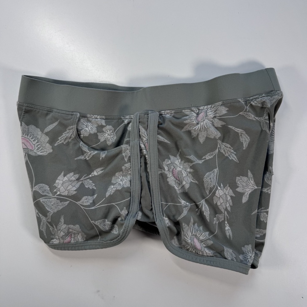 CARVE DESIGNS 1.5" Swim Bottom Shorts Womens Small Lined Green Floral Print - Picture 6 of 13